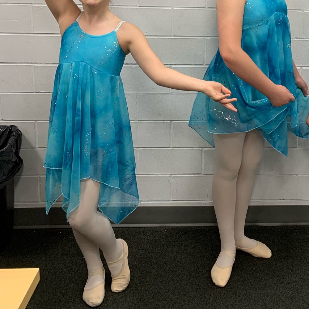 Blue baby-doll style lyrical or ballet dress